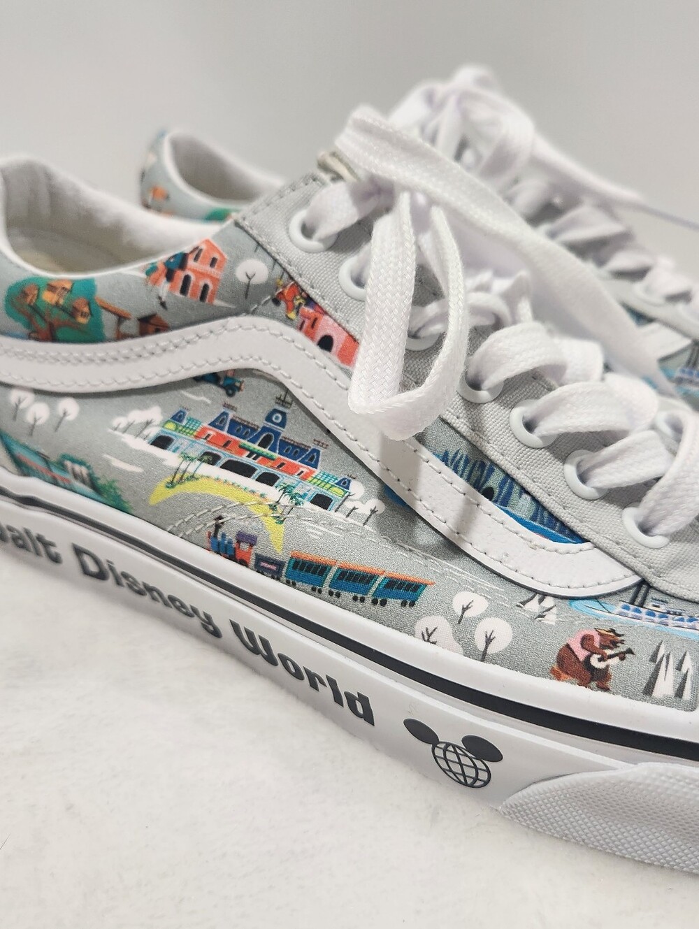 Vans Old Skool Walt Disney 50th Anniversary Park Map Sneakers Mens 8 Womens 9.5 - Picture 8 of 14